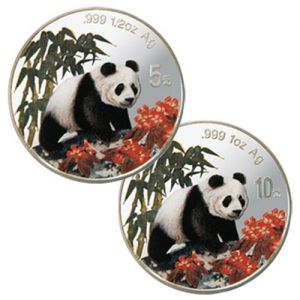 1997熊猫纪念币彩色银币套装