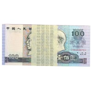 第四套人民币80年100元整刀（百张连号）